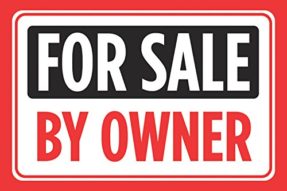 For Sale By Owner Print Black Red Signs Sell Window Poster Real Estate ...