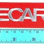 Red Recaro Logo Sign Sponsor Motorsport Car Racing Logo Jacket T- Shirt DIY Iron on Sew on Patch Embroidered Racing Logo Patch Sew Iron on Jacket Cap Vest Badge Sign