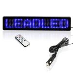 Leadleds Remote Led Programmable Sign Driving Lights for Cars/motorcycle/bicycle/vehicle, By Remote Program English, European Characters, Number, Punctuation, Symbol, Easy Program (Blue)