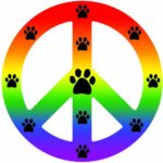 Imagine This Peace Car Magnet Sign, Rainbow, 41/2-Inch by 4-1/2-Inch