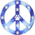 Imagine This 4-3/4-Inch by 4-3/4-Inch Peace Sign Car Magnet, Blue