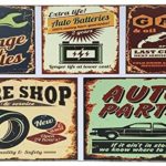 My Garage My Rules, Auto Batteries, Gas Oil, Tire Shop, Auto Parts Retro Vintage Tin Sign 12″ X 8″ Inches