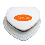 Sign New Car Vintage Look Porcelain Ceramic Treasure Jewelry Box Heart