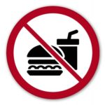 No Food or Drink Sign Vinyl Sticker – Car Window Bumper Laptop – SELECT SIZE