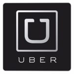 UBER CAR MAGNETS ~ 3.5 x 3.5 inches Black Vehicle Magnet signs. 2 MAGNETS!