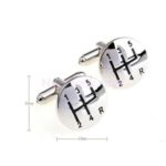 3D Car Auto Racing Gear Sign Shifter Round Cufflinks Wedding Groom Cuff Links