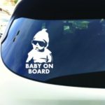 Funny Car Window Laptop Vinyl Decal Baby on Board Hangover Sign Sticker