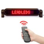 Leadleds Dc12v Led Car Rear Window Sign Board Scrolling Red Message Display Board Led Banner with Remote Controller and Cigar Lighter – Fast Programmable