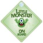 Little Monster On Board Car Sign New Baby / Child Gift / Present / Baby Shower Surprise