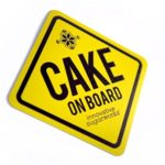 Innovative Sugarworks Cake on Board Car Magnet, Yellow