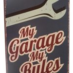 Mechanic Garage Rules Funny Tin Sign Bar Pub Diner Cafe Home Wall Decor Home Decor Art Poster Retro Vintage