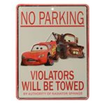 Disney Parks Cars Mater No Parking Violators Will Be Towed Wall Sign Plaque