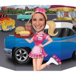 Beistle Car Hop/Greaser Photo Property, 3-Feet 10-Inch by 25-Inch, Multicolor