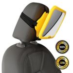 WHY SAFETY YELLOW? CLICK TO SEE! THE #1 safest baby car mirror for rear facing baby seat , 100% shatterproof , PREMIUM SAFETY BONUS Baby on Board sign BONUS