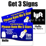 3 Uber Lyft Signs Car Headrest Display Cards And Window Cling Sign