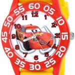 Disney Kids’ W001509 “Time Teacher” 3D Cars Watch with Yellow Plastic Band