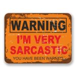 2 x 10cm/100mm Sarcastic Warning Vinyl Sticker Decal Laptop Travel Luggage Car iPad Sign Fun #6565