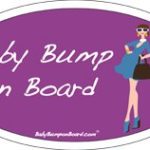 Baby Bump on Board Mackenzie Car Magnet (Mackenzie Purple & White Oval)