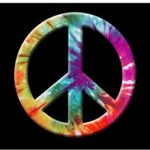 Tye Dye Colors Peace Sign Aluminum License plate