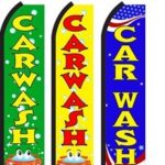 Car Wash Standard Size Swooper Feather Flag Sign Pk of 3