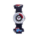 Vanyar Kids Racing Car Time Teacher Quartz Wrist Watch Rubble Band Black