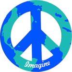 Imagine World Peace 4″ Car/Refrigerator Magnet