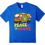 Peace Sign And Love T Shirt Colorful Flower Car Tee