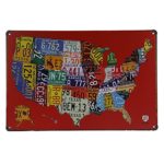 T-ray American Craft Car License Plate Metal Painting Retro Garage Wall Decor
