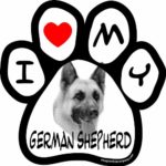 Imagine This 5-1/2-Inch by 5-1/2-Inch Car Magnet Picture Paw, German Shepherd