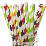 Race Car Straws, Racing Cars Party Supplies (25 Pack) – Indy 500 Race Car Party Decorations, Driving Stoplight Straws, Racecar Cars Birthday Party Straws