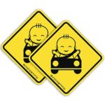 Best See-Thru Baby On Board Sticker For Smart Parents, Unobstructed View, Stays On, Works With Tinted Window, Removable And Will Not Fade