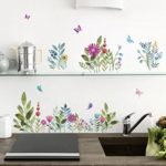 Wall Sticker,Fheaven Colorful Flowers Painting Decorative Painting Bedroom Living Room TV Wall Stickers Mural 70cmx50cm