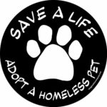 Imagine This 4-3/4-Inch by 4-3/4-Inch Car Magnet Social Issues Circle, Adopt a Homeless Pet, Black