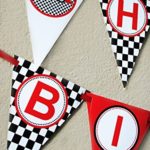 Race Car Birthday Banner Pennant