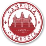 2 x 10cm/100mm Angkor Cambodia Vinyl Sticker Decal Laptop Travel Luggage Car iPad Sign Fun #4515