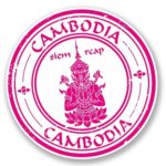 2 x 10cm/100mm Cambodia Vinyl Sticker Decal Laptop Travel Luggage Car iPad Sign Fun #5854