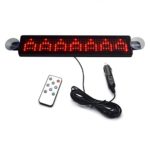Koolertron Red 12V Car LED Programmable Message Sign Scrolling Display Board with Remote (Red)