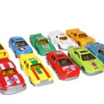 Diecast Metal Race Cars Set of 10 Toys, Action Speed Street Race Vehicles with Traffic Signs, Turbo Racer Die Cast, Free Wheeling Convertibles Great Gift Assorted for Kids Boys or Girls