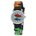 TimerMall Cartoon 3D Strap Round Dial Kids Boys Girls Analog Watches Cars Pattern