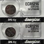 1 X 5 Energizer CR1216 EC1216 3v Lithium Electronic Mercury Free Batteries