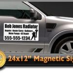 24×12″ Custom Magnetic Signs- Set of 2 High Quality 2 Color Car Magnets