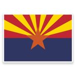 2 x 10cm/100mm Arizona Flag Vinyl Sticker Decal Laptop Travel Luggage Car iPad Sign Fun #9004