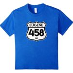 Eugene 458 Area Code T-Shirt Vintage Road Sign Tee