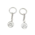 Keyring Keychain Keytag Key Ring Chain Tag Door Car Wholesale Jewelry Making Charms X7VJ2 Lotus Signs