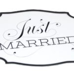 Hortense B. Hewitt Just Married Car Sign Wedding Accessories