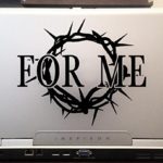 For me Jesus crucifixion religious sign car truck laptop macbook window decal sticker 6 inches black
