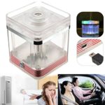 Kisstaker LED Mini USB Square Humidifier Office Home Car Lamp Essential Oil Light Air Purifier Aromatheraphy Diffuser