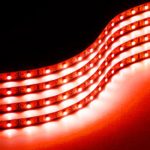 Zone Tech 30cm Flexible Waterproof Red Light Strips  4-Pack LED Car Flexible Waterproof Red Light Strips