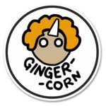2 x 10cm/100mm Ginger Corn Funny Joke Vinyl Sticker Decal Laptop Travel Luggage Car iPad Sign Fun #6201