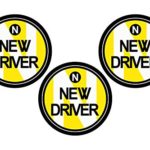 Zone Tech New Driver Round Magnetic Vehicle Car Sign 3 Pack